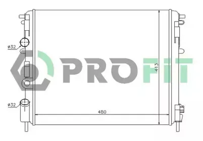 PR 6032A1 PROFIT Радиатор, охлаждение двигателя